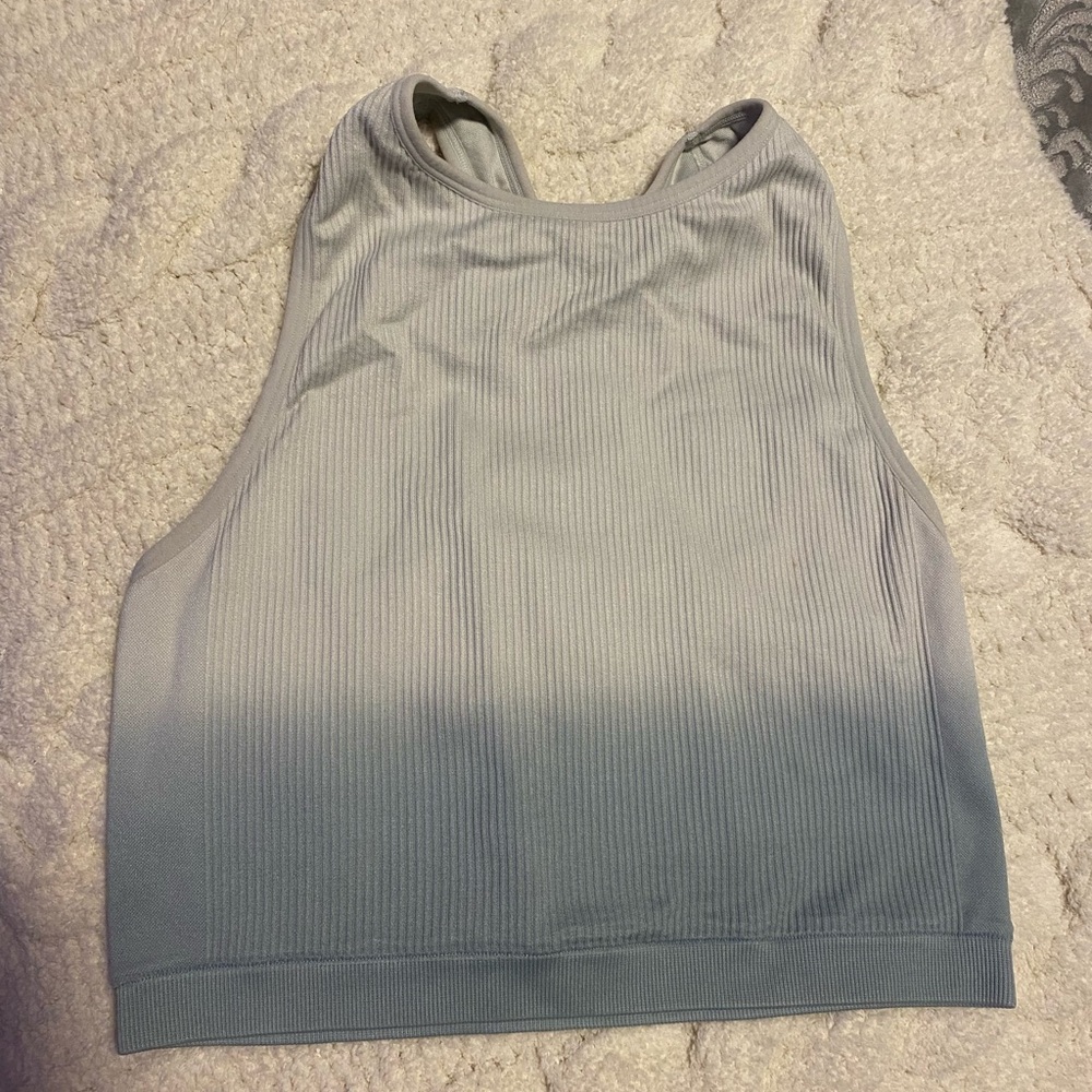 VS SPORT | sage ombré cropped racer back sports bra size M